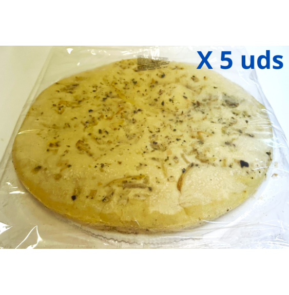 Prepizza con cebolla 28 cm  x 5 uds