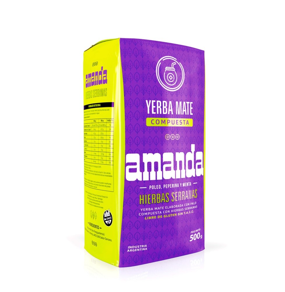 Yerba Mate Compuesta Amanda Hierbas Serrana 500g