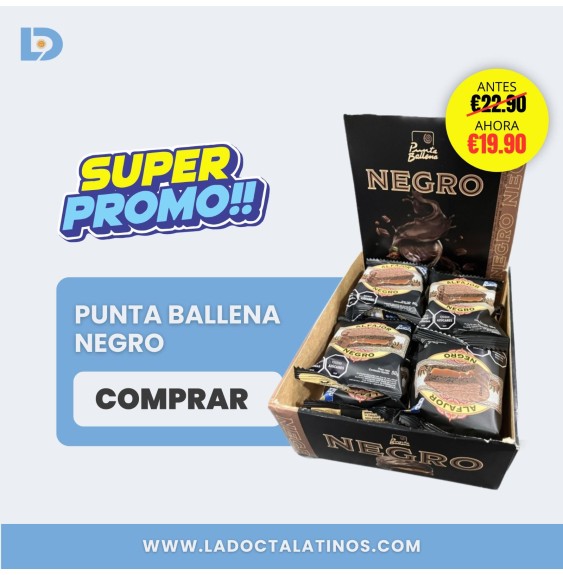 Alfajor Punta Ballena Negro  x 12 uds