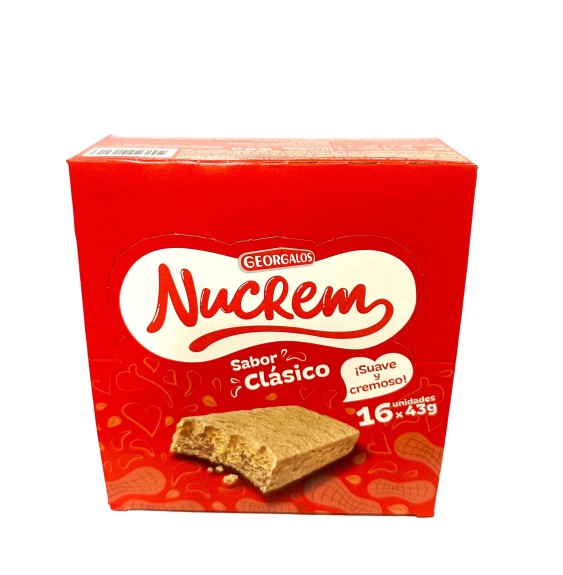 Turrón Nucrem de Georgalos  43gr. caja x 16 uds