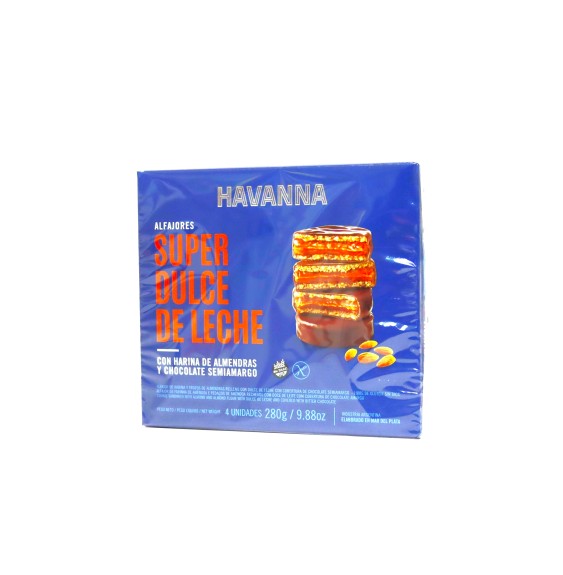 Alfajor Havanna super Dulce de leche  x 4 uds