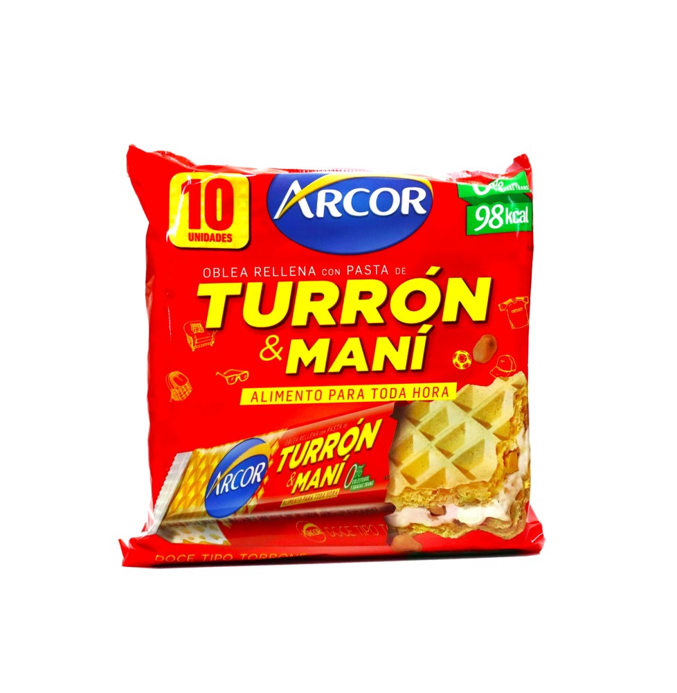 Turron de Maní Arcor x 10 uds