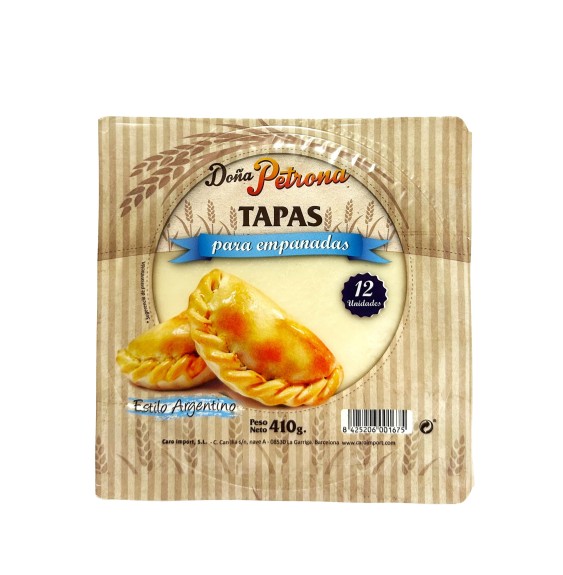 Tapas de Empanadas Doña Petrona x 12 uds   410 gr.